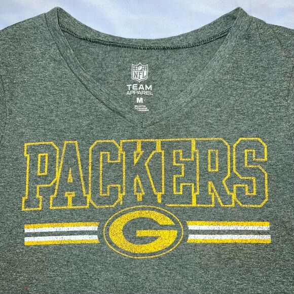 NFL Team Apparel Girls T Shirt Green Bay Packers Football Tee Short Sleeves Medi - Picture 2 of 6